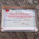 Only Known Titanic Ticket Executive Desk Paperweight