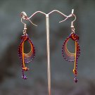 Colourful Handmade Hoop Gypsy Boho Hippie Earrings