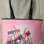 2 Strap Bucket Style Handbags with Front Motorcycle Design