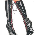 Seduce - Women's Lace Up Knee Boots with Interchangeable Color Tongues