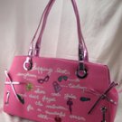 Large Cotton Microfiber Handbags with Metallic Color Trim and Glitter