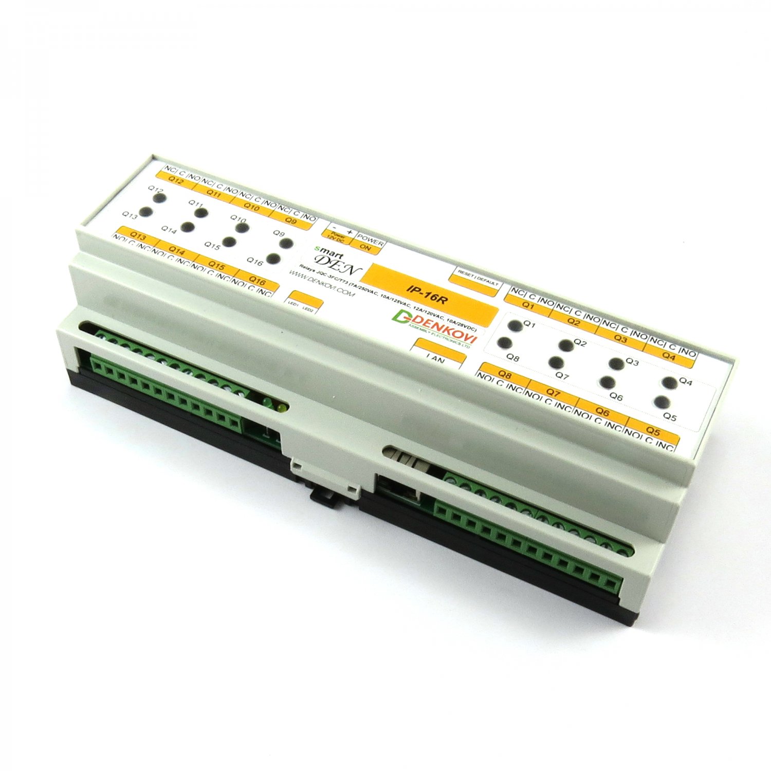 smartDEN IoT Internet / Ethernet 16 Relay Module with DIN Rail BOX - 24V