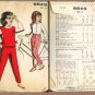 Vintage 1960's Advance Pattern #9649 Girl's Blouse, Pants, & Jerkin Size 12