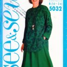Butterick See & Sew Pattern #5032 Top & Skirt 16-18-20-22-24 UNCUT