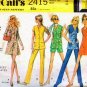 Vintage 70s McCalls 2415 Mini Bolero Dress or Tunic and pants Size 14 (36-27-38)