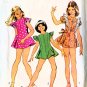 Vintage 70s Sewing Pattern Simplicity 5440 Girls Mini Dress and Bikini Pants Size 8