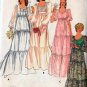 Vintage 70s Butterick 5938 EMPIRE Tiered and Riffled Bridal Gown or Prom Dress Size 10 UNCUT
