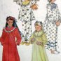 Simplicity 8942 Girls Nightgown, Pajamas, Robe and Hat Size Sm UNCUT