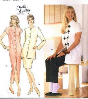 Simplicity 8919 Christie Brinkley Collection Dress,Top, Slim pants or skirt Size 10-14 UNCUT