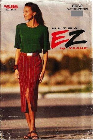 Ultra EZ by Vogue 8682 Pullover Top & Tapered Skirt Size 18