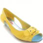 Patent Buckle Open Toe Cut Out Flats