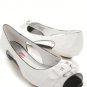 Patent Buckle Open Toe Cut Out Flats