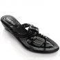 Braid Rhinestone Strap Thong Wedge Flat Sandal