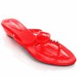 Braid Rhinestone Strap Thong Wedge Flat Sandal