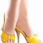 Patent Open Toe Platform Slide Heel Sandals
