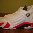 Air Jordon 14 retro, white & red, size 12