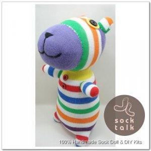 Handmade Sock Monkey Bear Stuffed Animals Doll
