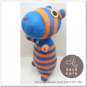 Handmade Sock Monkey Bear Stuffed Animals Doll