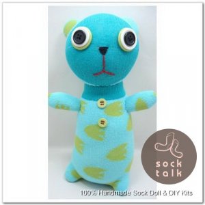 Handmade Sock Monkey Bear Stuffed Animals Doll