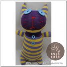 Handmade Sock Monkey Cat Kitty Stuffed Animals Doll