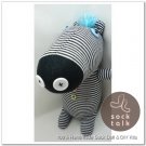 Handmade Sock Monkey Zebra Stuffed Animals Doll