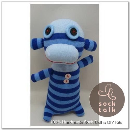 Handmade Sock Monkey Stuffed Animals Doll