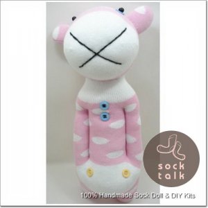 Handmade Sock Monkey Bear Stuffed Animals Doll