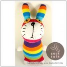 Handmade Sock Monkey Rabbit Bunny Stuffed Animals Doll