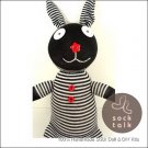 Handmade Sock Monkey Rabbit Bunny Stuffed Animals Doll