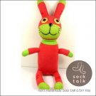 Handmade Sock Monkey Rabbit Bunny Stuffed Animals Doll