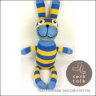 Handmade Sock Monkey Rabbit Bunny Stuffed Animals Doll