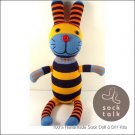 Handmade Sock Monkey Rabbit Bunny Stuffed Animals Doll
