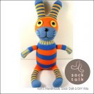 Handmade Sock Monkey Rabbit Bunny Stuffed Animals Doll