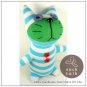 Handmade Sock Monkey Cat Kitty Stuffed Animals Doll