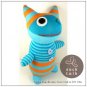 Handmade Sock Monkey Cat Kitty Stuffed Animals Doll