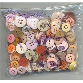 2 oz mostly pinks reds vintage buttons for crafts or sewing