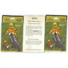 Vintage Bridge tally cards in a motocross-motorcycle theme