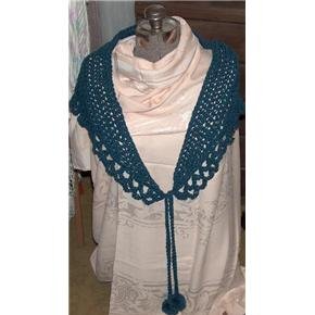 Country Blue Shawl - vintage but never used