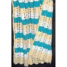 Hand crocheted crib afghan very nice vintage item