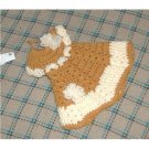 crocheted decorative ochre hot pad or DRESS up your dish soap