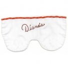Hand-Sewn washable cotton eye mask liner - red satin trim