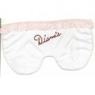 Hand-Sewn washable eye mask liner with pink lace trim - larger size