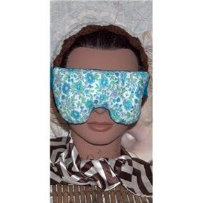 Peacock blue... eye mask with button - stretch lace strap
