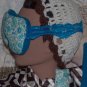 Peacock blue... eye mask/pillow with stretch lace strap