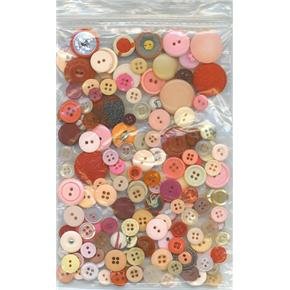 2 oz mostly pinks reds vintage buttons for sewing or crafts