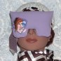 Lavender eye mask-pillow with brunette -purple ribbon border