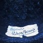 Navy Blue wide-brimmed straw and ribbon vintage hat-Original Roberta Bernays