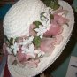 Christian Dior vintage hat white with flowers