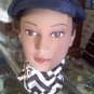 Navy blue vintage hat - topper type of the 1950's