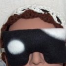 Lavender scented black and white eye pillow mask - small size